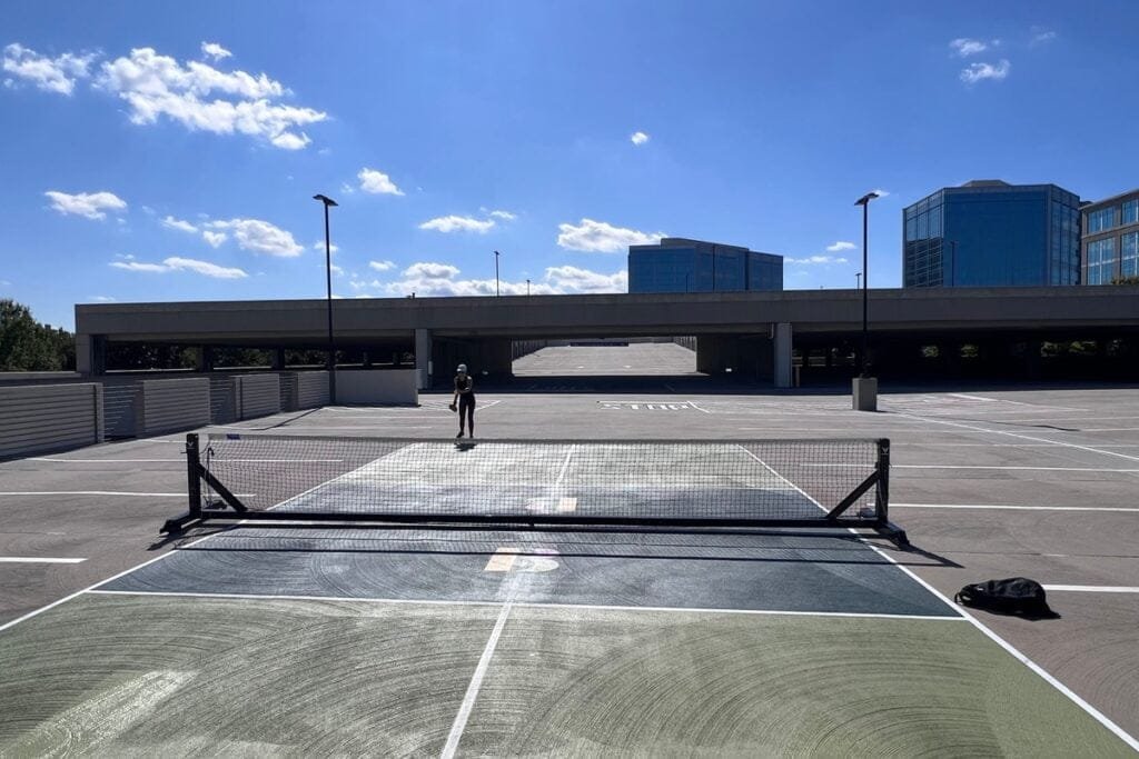 Ballantyne Parking Deck Courts Charlotte Pickleball Courts near me, pickleball Charlotte, pickleball near me