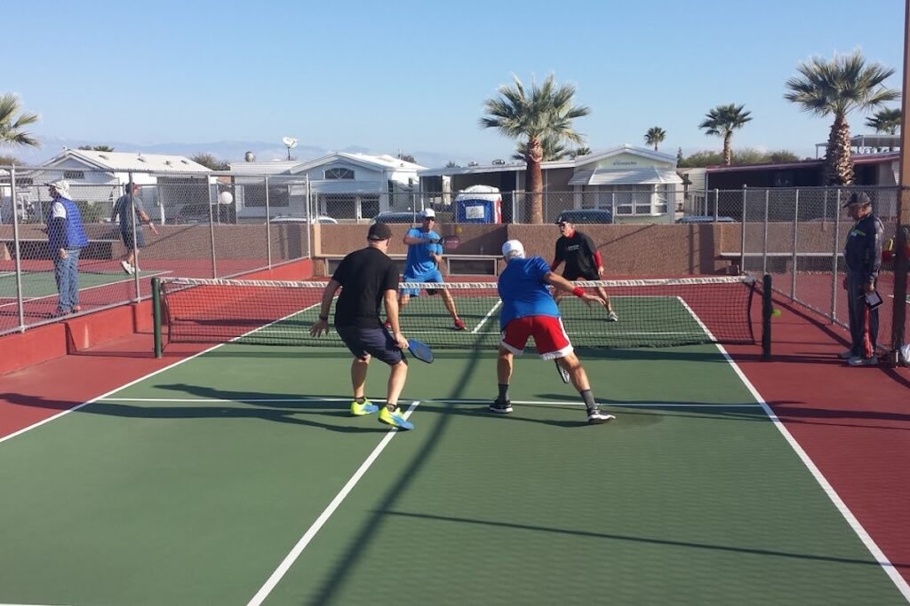 Voyager RV Resort Tucson Pickleball Courts near me, pickleball Tucson, pickleball near me