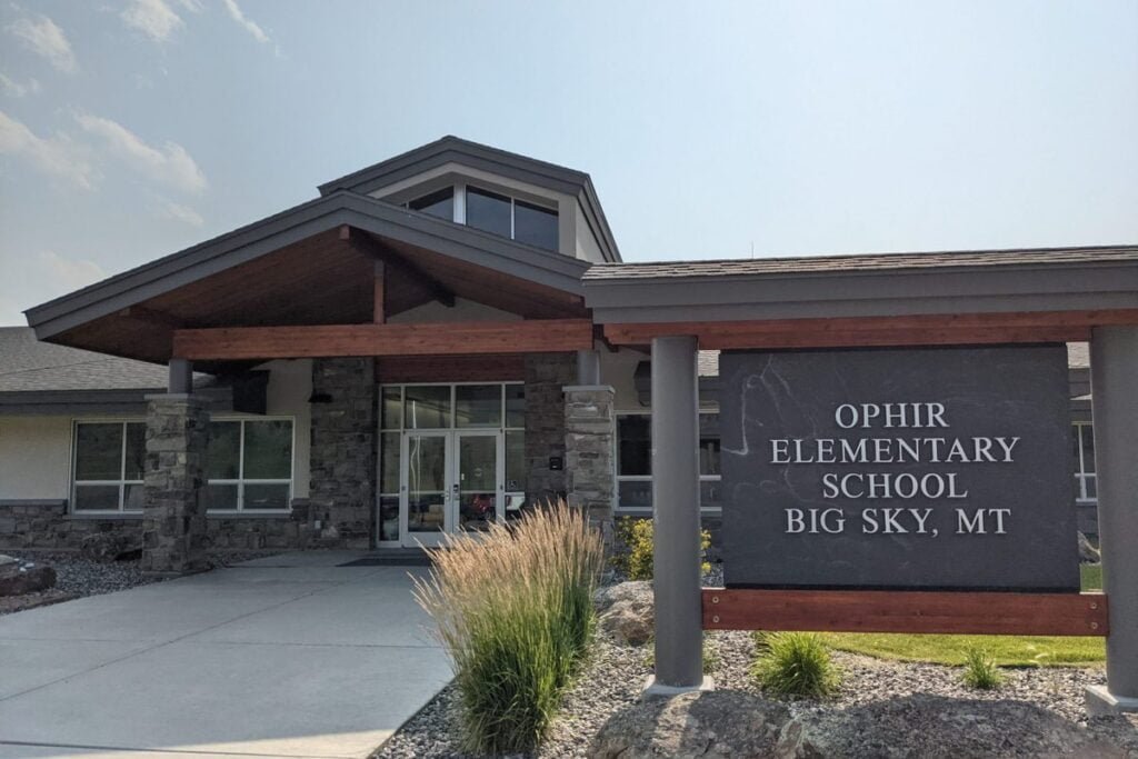 Ophir Elementary School in Big Sky Gallatin Gateway Pickleball Courts near me, pickleball Gallatin Gateway, pickleball near me