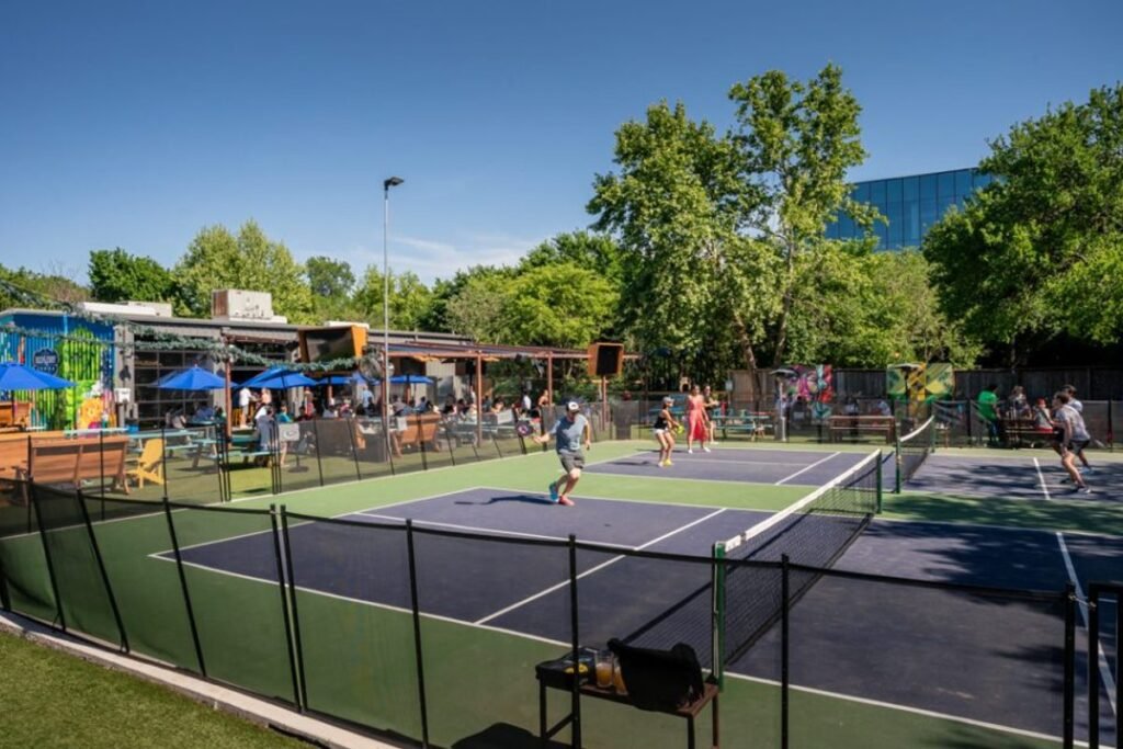 Bouldin Acres Beer Garden Austin Pickleball Courts near me, pickleball Austin, pickleball near me