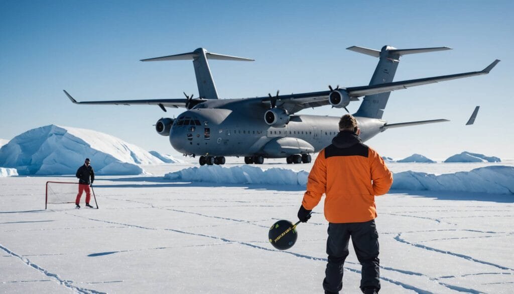 Air Force Pilot Plays Pickleball in Antarctica